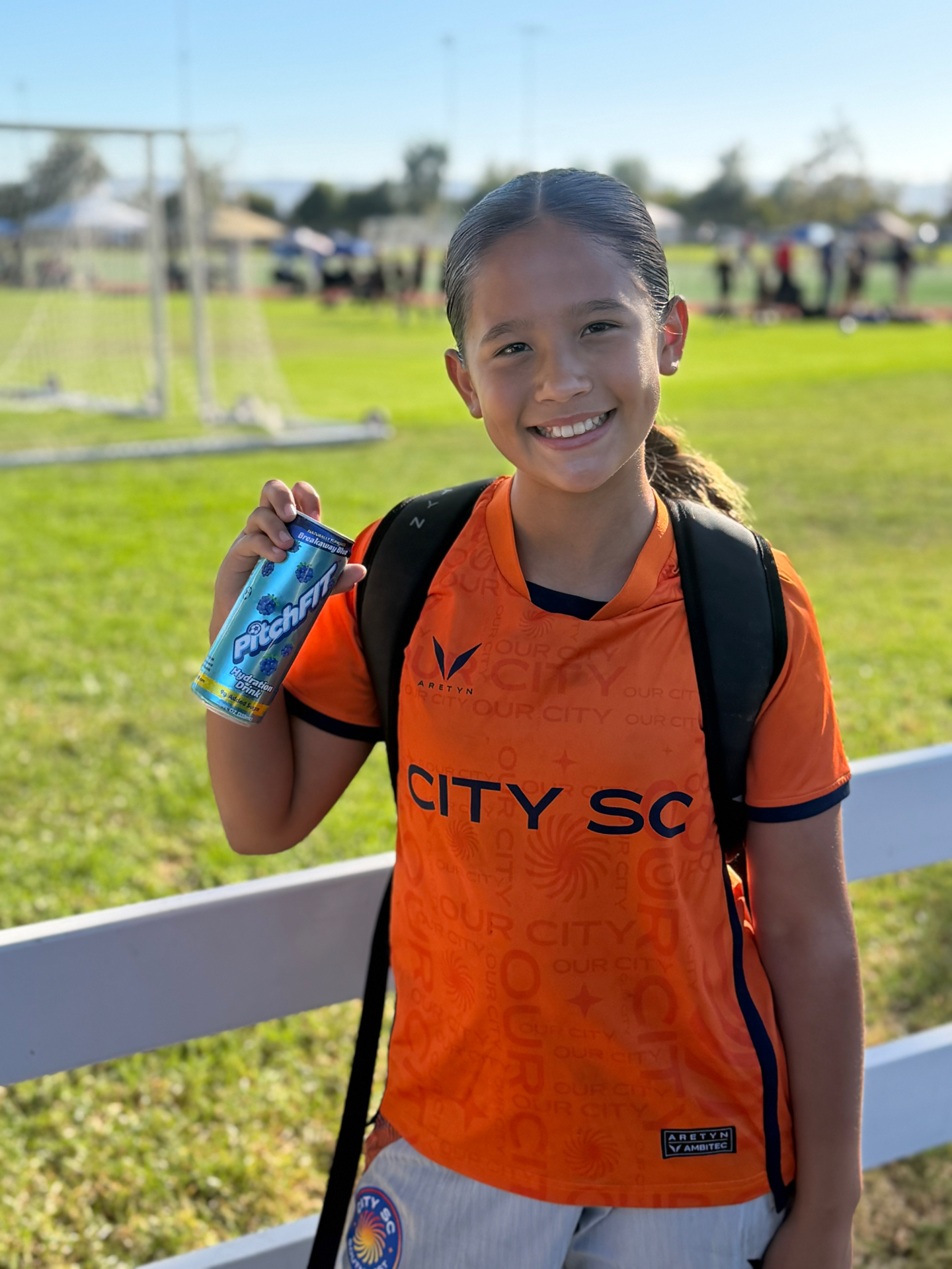 Stella with a PitchFit drink